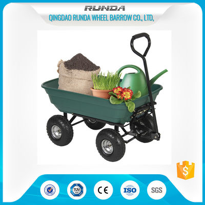 Chine 75 litres de jardin de chariot à roues de maille, plateau robuste TC2135 de chariot à jardin de 4 roues fournisseur
